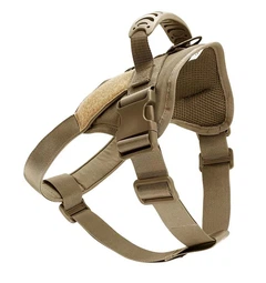 Без бренда Шлея для собак Harness, тактичний жилет з ручкою M (60-75 см) Коричневий (019M-KHAKI)