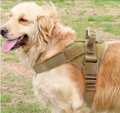 Без бренда Шлея для собак Harness, тактичний жилет з ручкою M (60-75 см) Коричневий (019M-KHAKI)