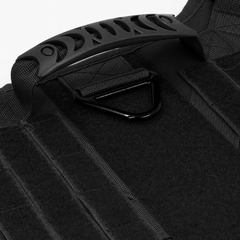 Шлейка для собак Tactical K9, металева пряжка фастекс і система MOLLE, XL (87-115 см) Чорний (271XL-BLACK)