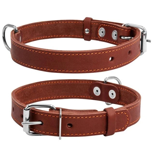 Шкіряний одинарний нашийник CoLLaR Ш 25 мм Д 38-50 см арт.02196 M