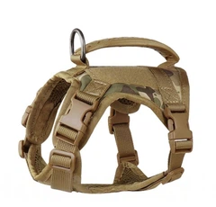 Без бренда Шлея для котів та дрібних собак Harness, тактичний жилет з ручкою (35-48 см), Камуфляж (093-CAMO)