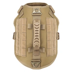 Шлея для собак Berry, тактичний жилет з ручкою і системою MOLLE, коричневий L (134L-KHAKI)