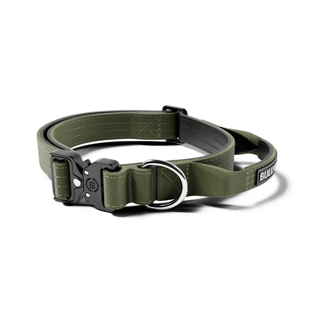 Тактичний нашийник для цуценят та міні собак BullyBillows Combat Collar Handle 2.5 cm XS-M: 25 мм, ОШ 34-46 см Зелений