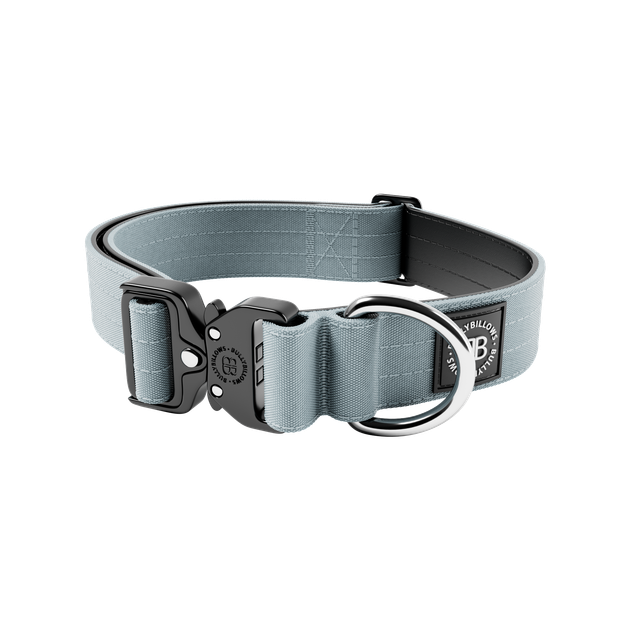 Тактичний нашийник для собак BullyBillows Combat Collar No Handle 4 cm M: 40 мм, ОШ 35-54 см Сірий