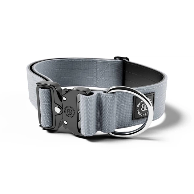 Тактичний широкий нашийник для собак BullyBillows Combat Collar No Handle 5 cm L: 50 мм, ОШ 45-68 см Сірий