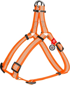 Шлея для собак водостійка Coller WAUDOG Waterproof з QR-паспортом, Помаранчева (26214Collar)