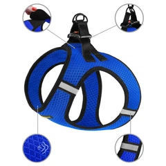 Шлея для собак Bronzedog Mesh Vest 3D сітка Синя 20 см 24 см (83002)
