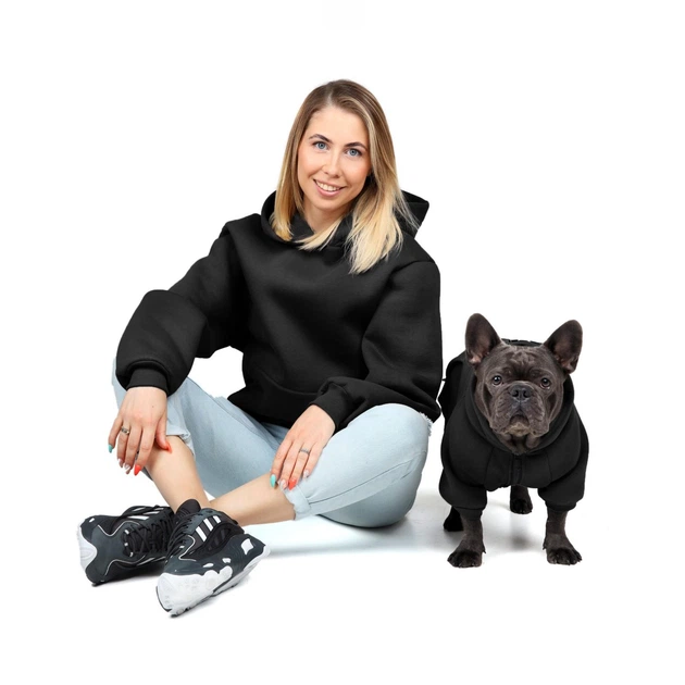 Одяг для собак "LEKS FRB BLACK". SKU 00709. Розмір S. Your Stylish Hunter. Худі для собак для французського бульдога, мопса, спанієля, та інших.