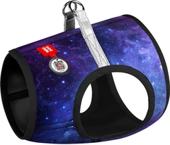Шлея для собак WAUDOG м'яка Clothes з QR-паспортом Малюнок "NASA21" ХS2 (2902-0148Collar)