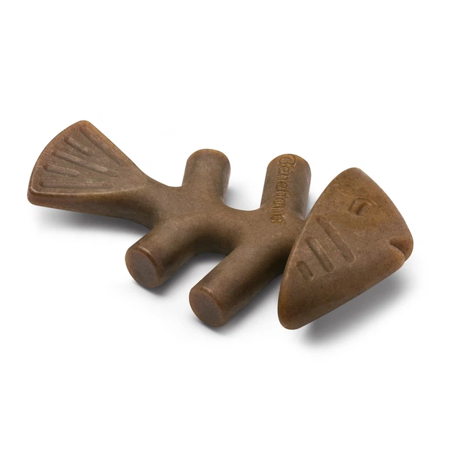 Benebone Fishbone Salmon іграшка міцна для гризіння Рибна кістка зі смаком лосося розмір М для собак до 27 кг 420300