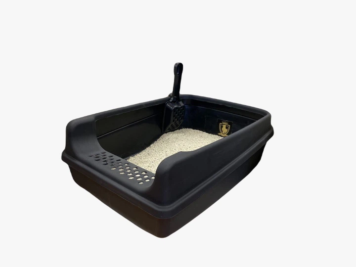 Без бренда Туалет для кішок TM CATROYALE чорний з рамкою 20*35*50 см + лопатка