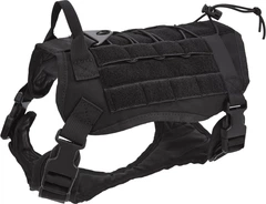 Тактична шлейка-жилет для службової собаки Pet Nova, Чорний XL (HA-TACTIC-BLACK-XL)