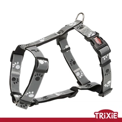 Шлея для собак Trixie 12232 Silver Reflect з лапками світловідбиваюча нейлон сіра розмір S-M 49-65 см/20 мм (TX-12232) 4011905122328