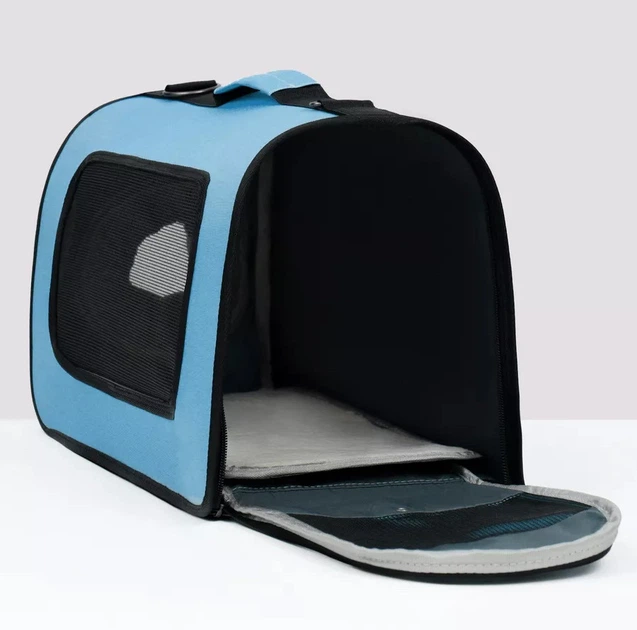 Сумка переноска для котів та собак CosmoPet CP-11 52x22x29 см Блакитний