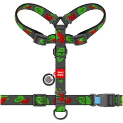 Шлея для собак WAUDOG Nylon з QR паспортом анатомічна Н-подібна "Калина" L (5160-0228)