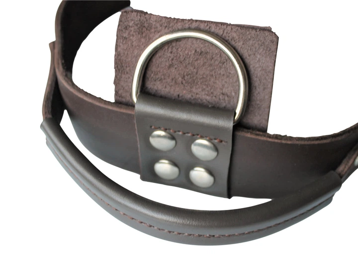 Шкіряний нашийник ручної роботи Lockdog L(45-55 см) 000240037