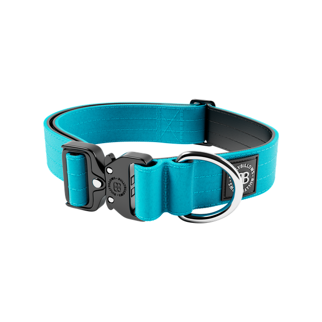 Тактичний нашийник для собак BullyBillows Combat Collar No Handle 4 cm M: 40 мм, ОШ 35-54 см Блакитний