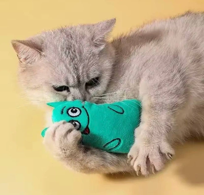 Ukc Іграшка для котів мишка з м'ятою Бірюзова