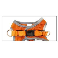 Шлея для собак нейлонова XL 53-58 см Croci HIKING REFLECTIVE оранжева