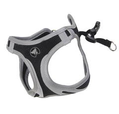 Шлея для собак нейлонова L 46-53 см Croci HIKING REFLECTIVE чорна
