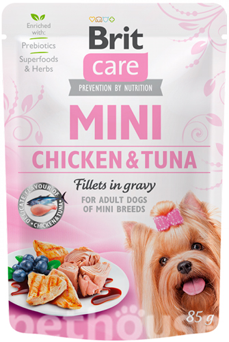 Brit Care Вологий корм (шматочки в соусі) для собак мініатюрних порід
