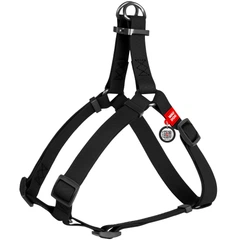 Шлея для собак WAUDOG WATERPROOF з QR паспортом водостійка, фастекс, XS, 30-39 см 15 мм Чорна (27631)
