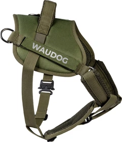 Шлея для службових собак WAUDOG PRO-2, світловідбивна, металевий фастекс, M, В 55-75 см Хакі (688231collar)