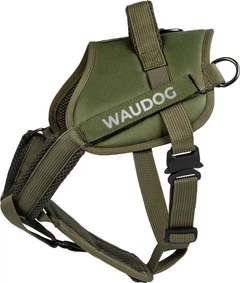 Шлея для службових собак WAUDOG PRO-2, світловідбивна, металевий фастекс, M, В 55-75 см Хакі (688231collar)