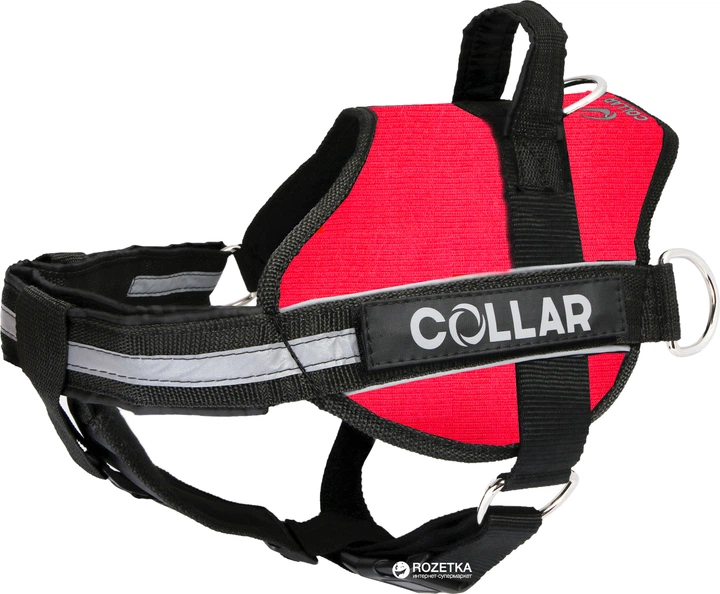 Шлея Collar DogExtreme Police N1 зі змінним написом 35-45 см Червона (07043)