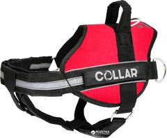 Шлея Collar DogExtreme Police N1 зі змінним написом 35-45 см Червона (07043)