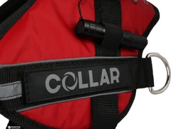 Шлея Collar DogExtreme Police N1 зі змінним написом 35-45 см Червона (07043)