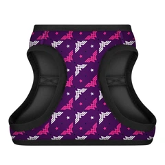 Шлея для собак м'яка Waudog Clothes Диво-жінка з QR паспортом XS1 24-27 см х 18-20 см Фіолетовий (1001-4008 Col)