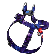Шлея для собак Waudog Nylon NASA21 з QR паспортом/пластиковим фастексом XL 35 мм х 70-100 см (324-0148 Col)