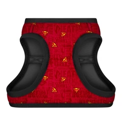 Шлея для собак м'яка Waudog Clothes Супермен з QR паспортом XS1 24-27 см х 18-20 см Червоний (1001-4007 Col)