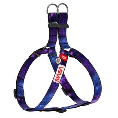 Шлейка для собак нейлонова Waudog Collar Nylon з QR паспортом розмір M малюнок Nasa 21