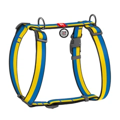 Collar Шлейка Н-подібна WAUDOG Nylon з QR паспортом та малюнком «Colors of freedom» S 30-40/15 мм