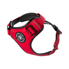 Анатомічна шлея для собак BullyBillows Premium Comfort Harness S: ОШ 32-48 см, ОГ 57-73 см Червоний