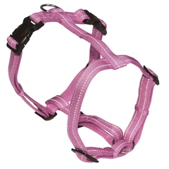 Croci Шлей SOFT REFLECTIVE Н-подібна, світловідбиваюча, м'яка, розова, нейлон, 2,5х65-80см