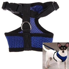 Xtep Шлея для собак і кішок Сітка Size S Blue шия 25 обхват грудей 20-38 см