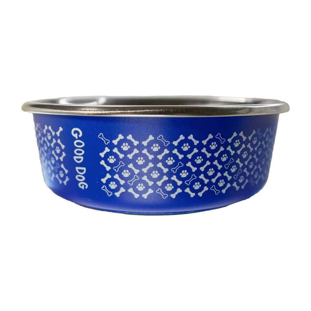 Миска металева ArjanImpex Fusion Good Dog 470 мл / 13 см - блакитний