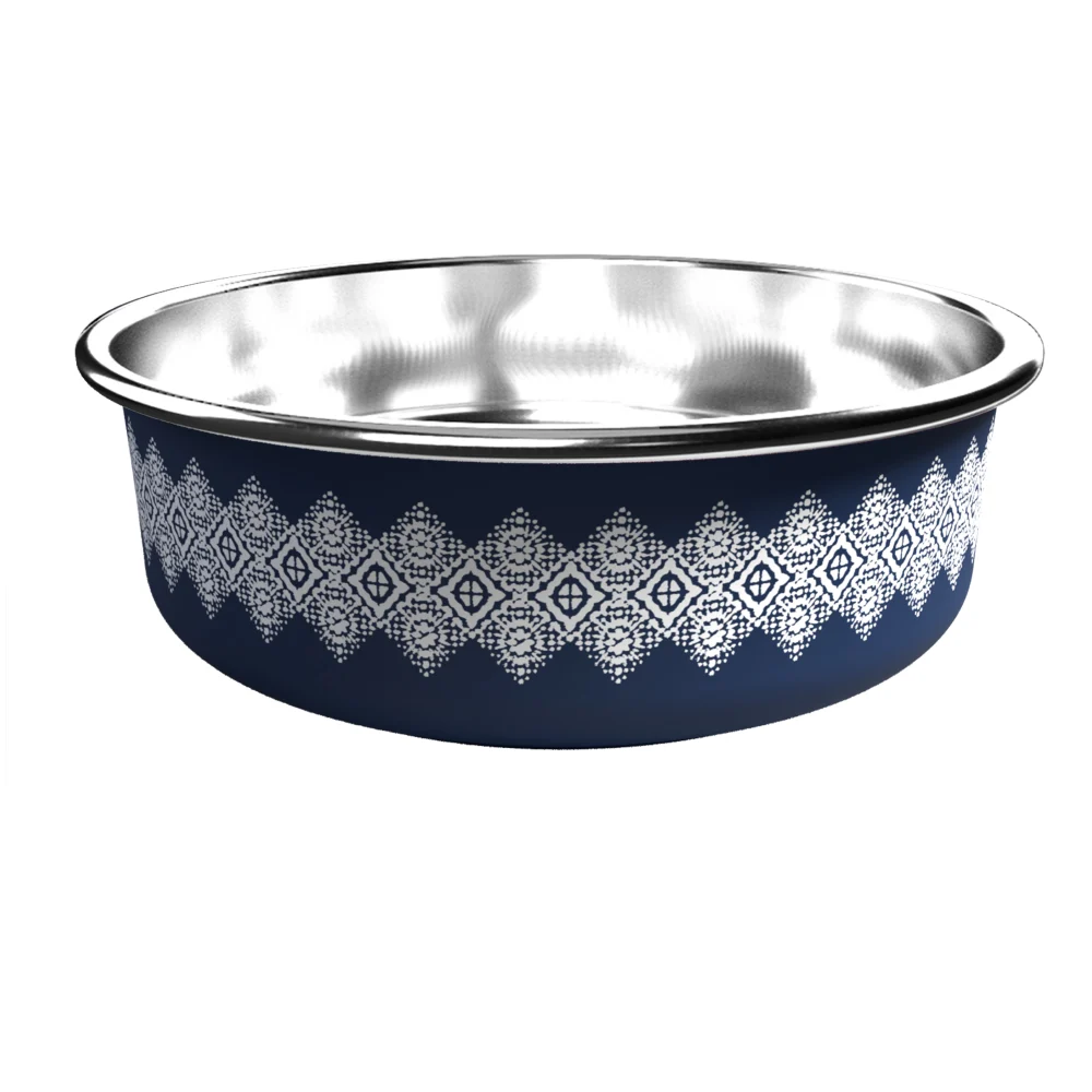 Миска металева ArjanImpex Fusion Boho Ethnic 470 мл / 13 см - синій