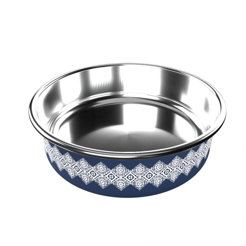Миска металева ArjanImpex Fusion Boho Ethnic 470 мл / 13 см - синій