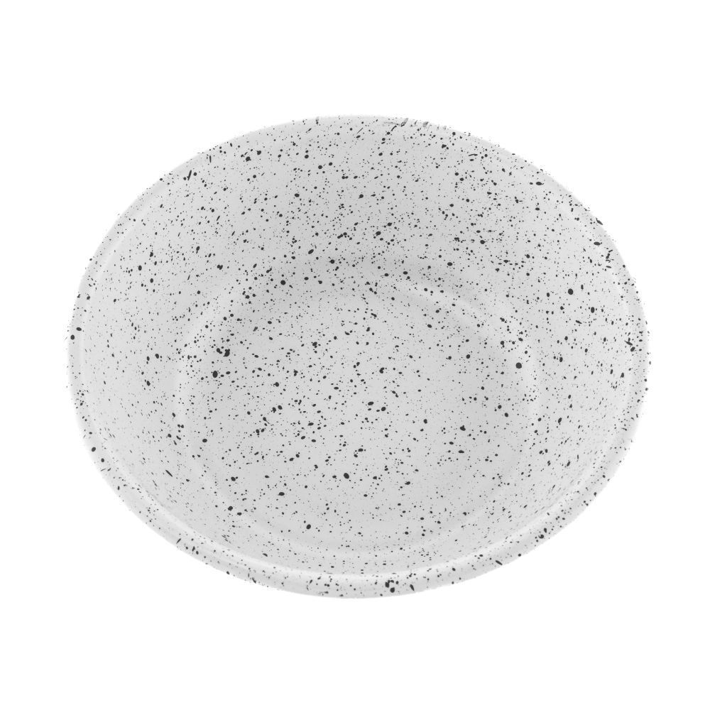 ArjanImpex Premium Ribbed Speckle миска металева для собак 470 мл - білий