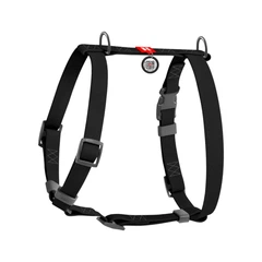 Collar Шлея для собак водостійкий WAUDOG з QR-паспортом, XL, Ш 40 мм, А 60-98 см, 69-110 см, чорний