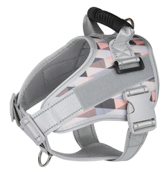 Derby Нагрудна шлея для собак Reflective safety chest harness for pet dogs, S Рожевий