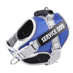Derby Нейлонова водонепроникна регульована шлея ServiceDog для собак, Medium Синій
