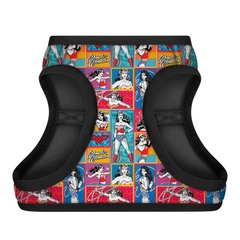 Collar Шлея для собак м'яка WAUDOG Clothes з QR паспортом, малюнок "Чудо-жінка комікс", S2, В 46-50 см, С 43-45 см