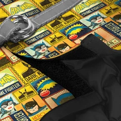 Collar Шлея для собак м'яка WAUDOG Clothes з QR паспортом, малюнок "Бетмен вінтаж", XS1, В 24-27 см, С 18-20 см