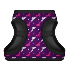 Collar Шлея для собак м'яка WAUDOG Clothes з QR паспортом, малюнок "Диво-жінка фіолет", XS1, В 24-27 см, С 18-20 см