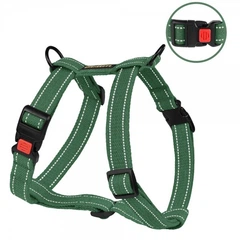 Амуніція Bronzedog Cotton Брезентова Н-подібна шлея для собак, армійська S (73/1514Б/Т)